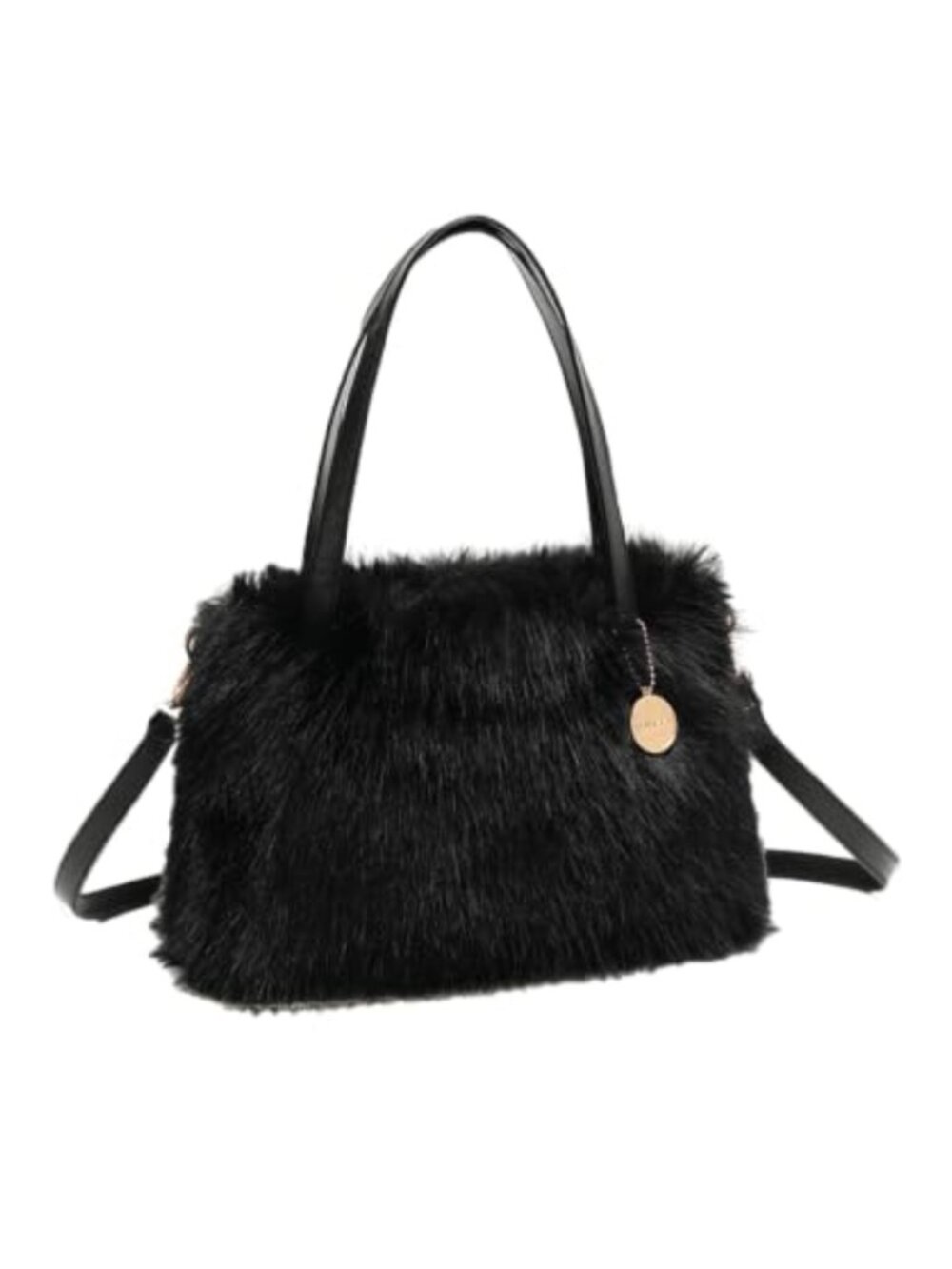 Faux Fox Fur Purse Faux Fur Crossbody Handbag Women's Large Capacity